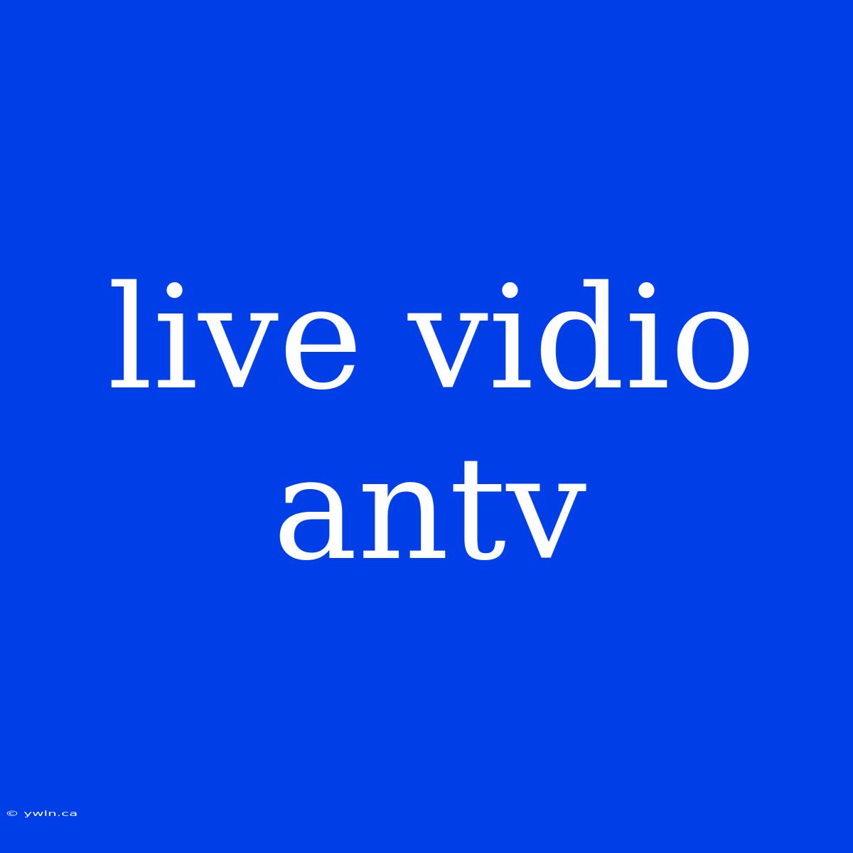 Live Vidio Antv