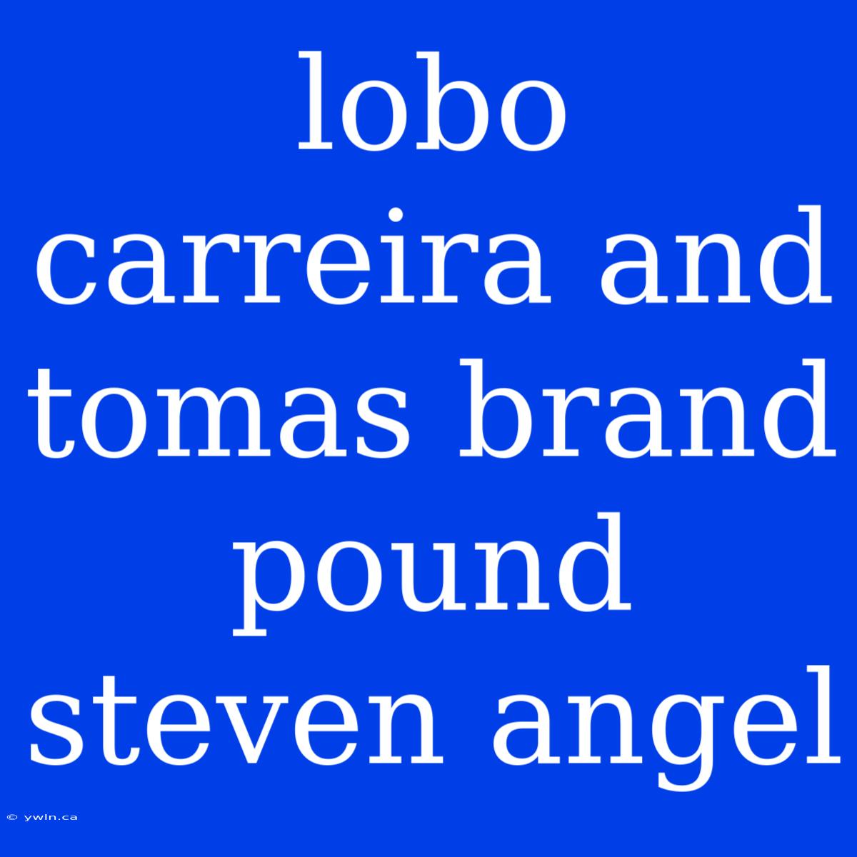 Lobo Carreira And Tomas Brand Pound Steven Angel