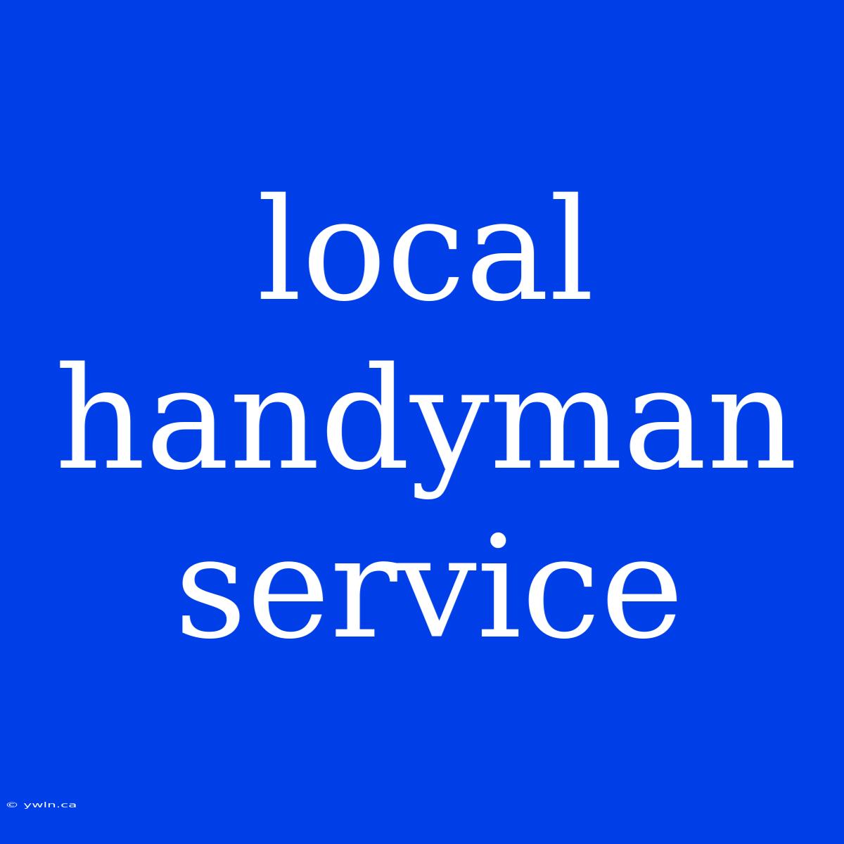 Local Handyman Service