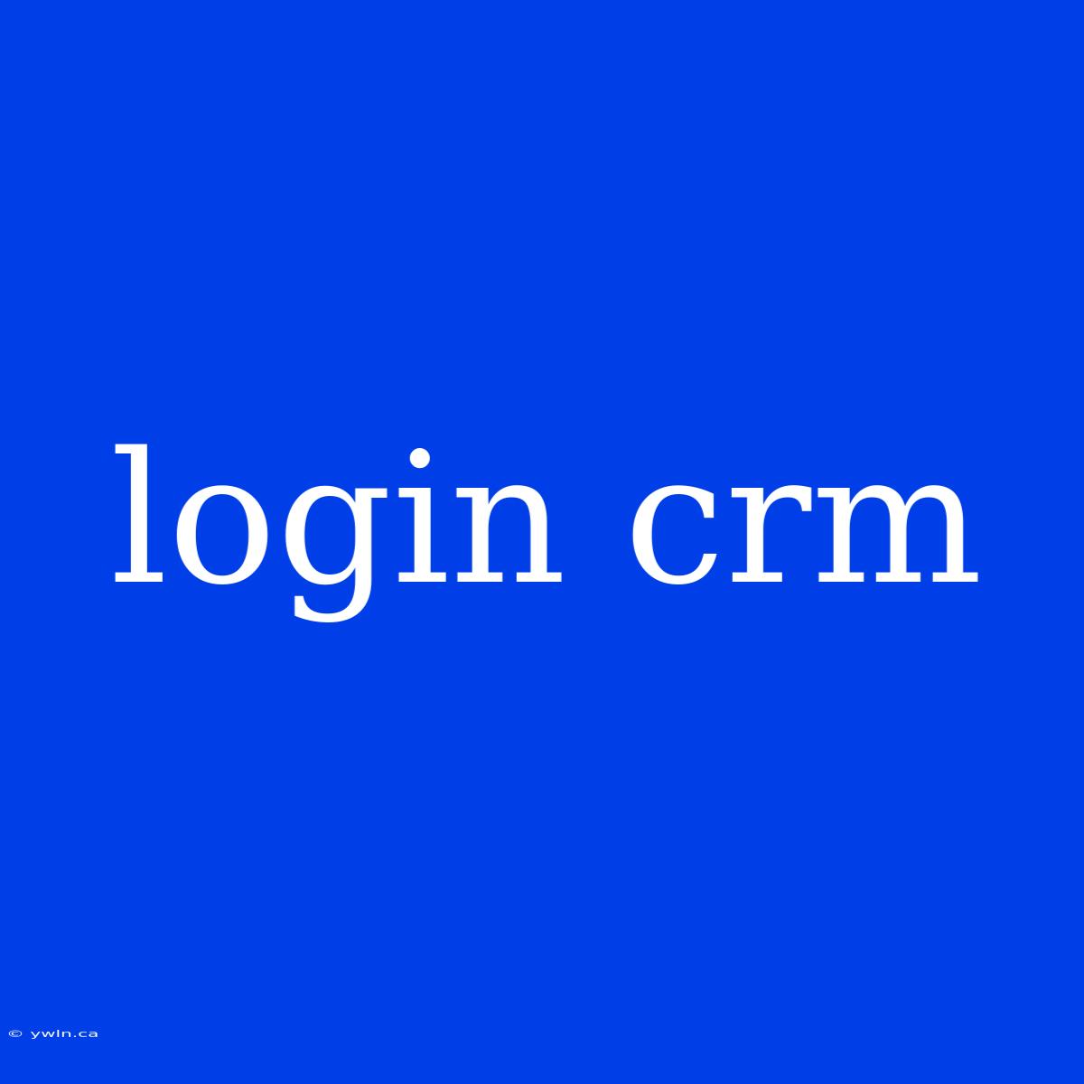 Login Crm