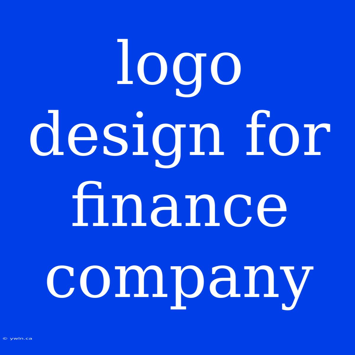 Logo Design For Finance Company