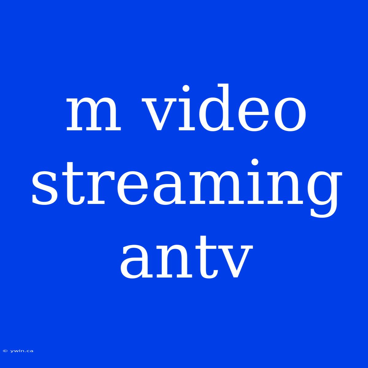 M Video Streaming Antv