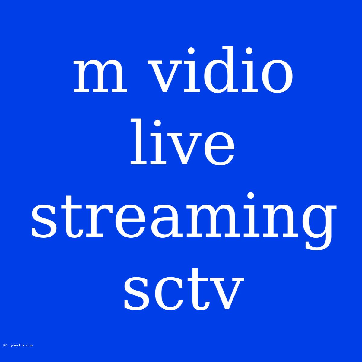 M Vidio Live Streaming Sctv