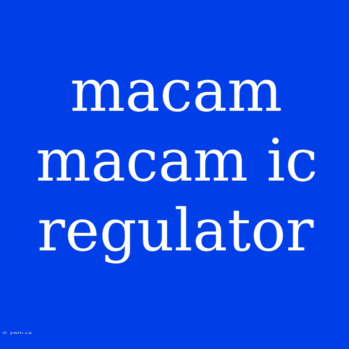 Macam Macam Ic Regulator