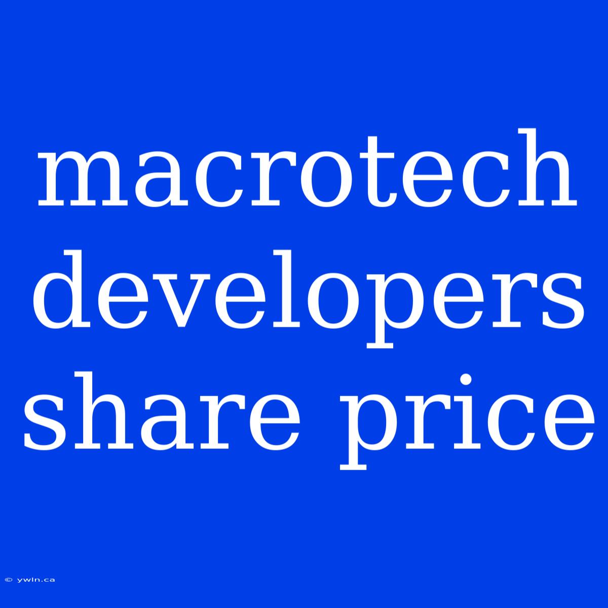 Macrotech Developers Share Price