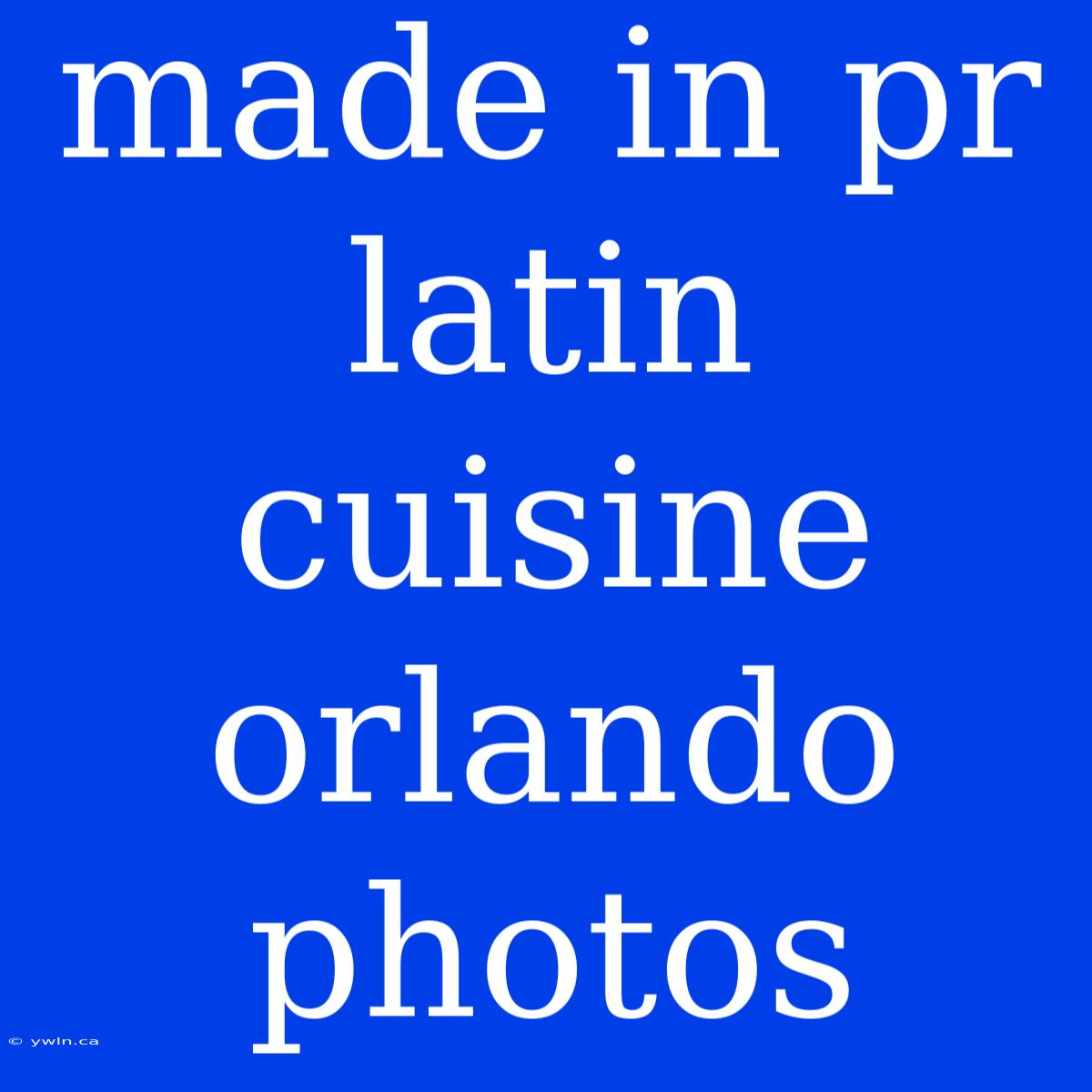 Made In Pr Latin Cuisine Orlando Photos