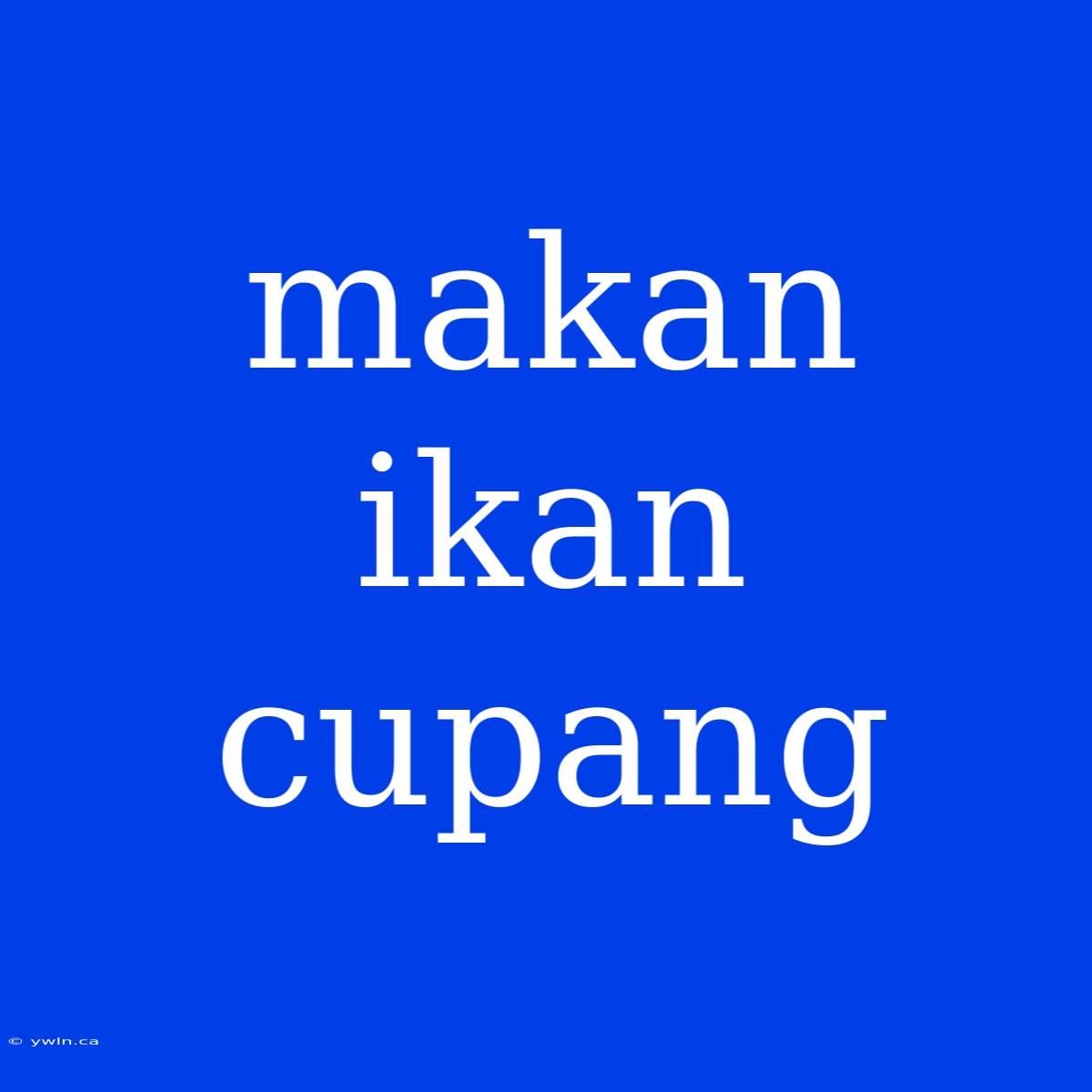 Makan Ikan Cupang