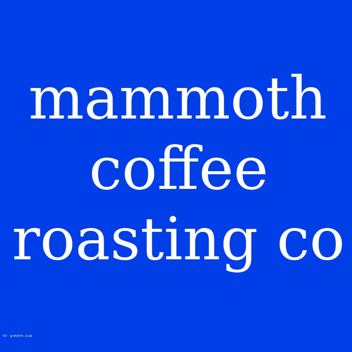 Mammoth Coffee Roasting Co