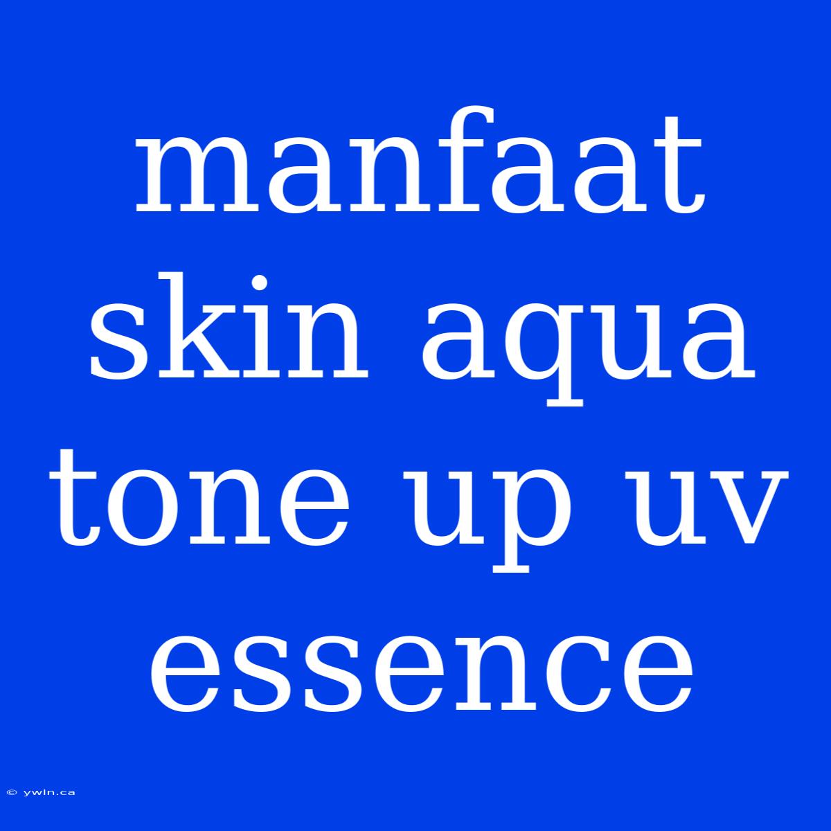 Manfaat Skin Aqua Tone Up Uv Essence