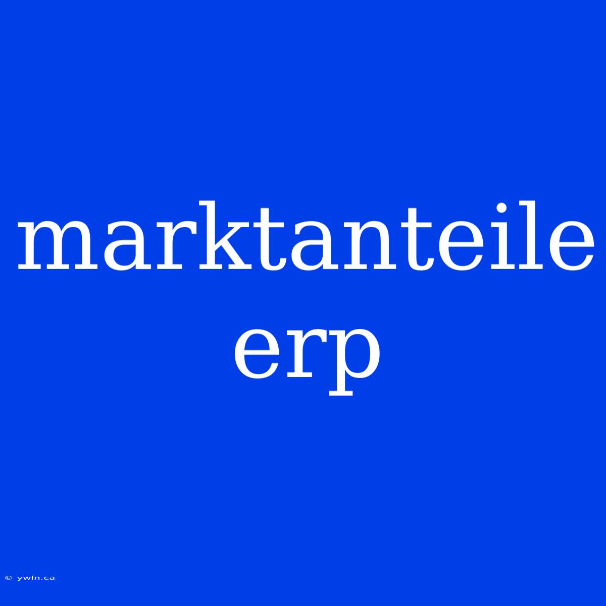 Marktanteile Erp