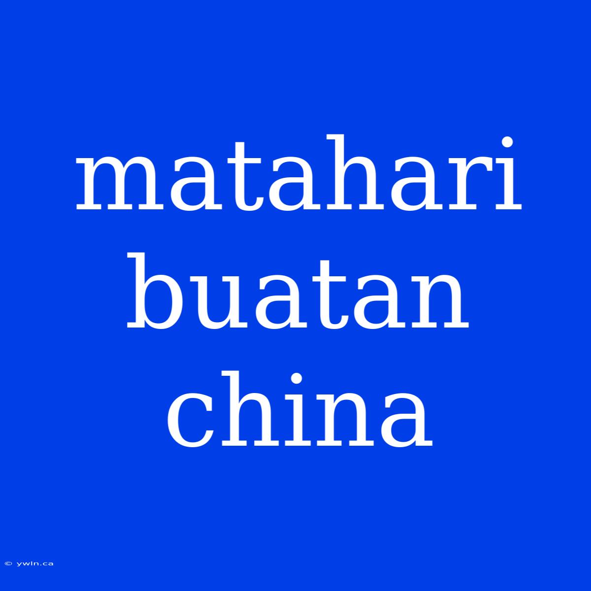 Matahari Buatan China