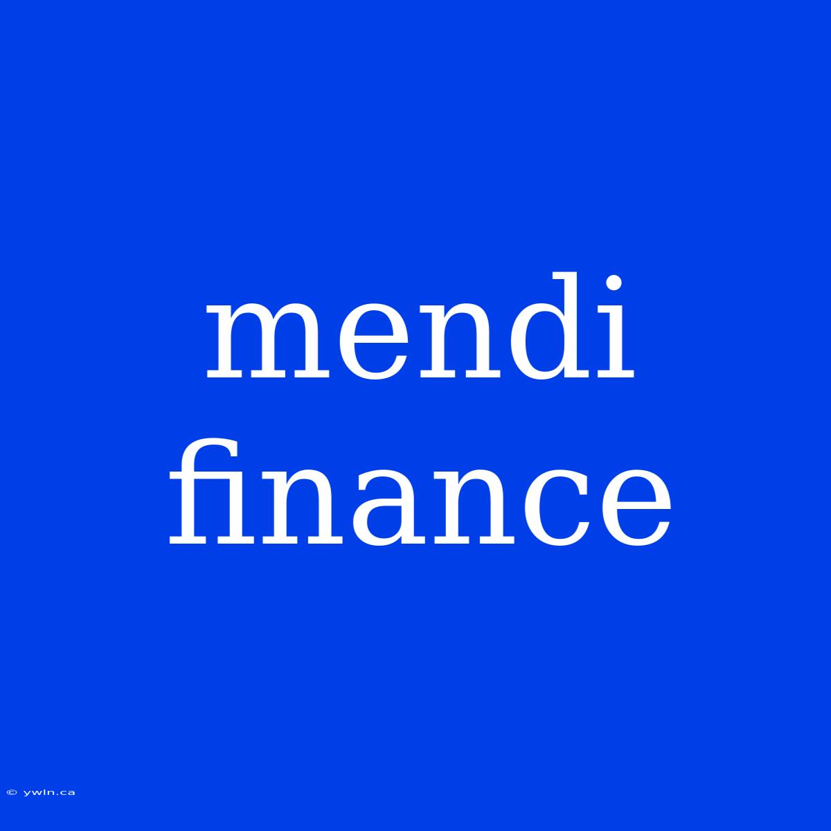 Mendi Finance