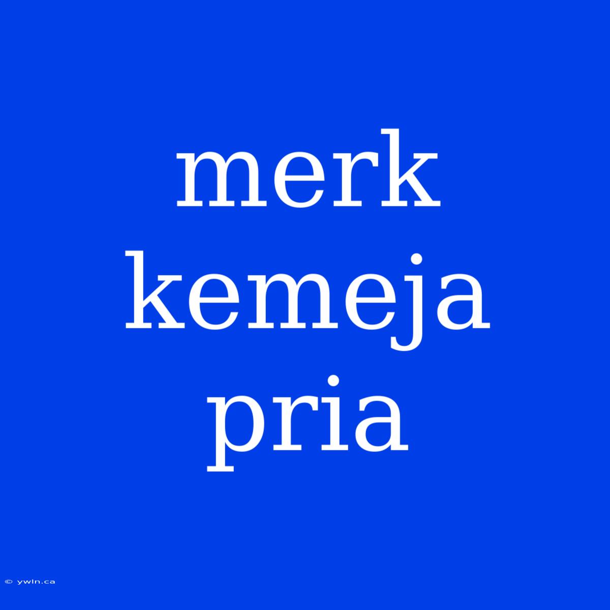 Merk Kemeja Pria