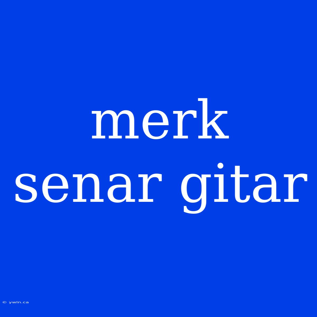 Merk Senar Gitar