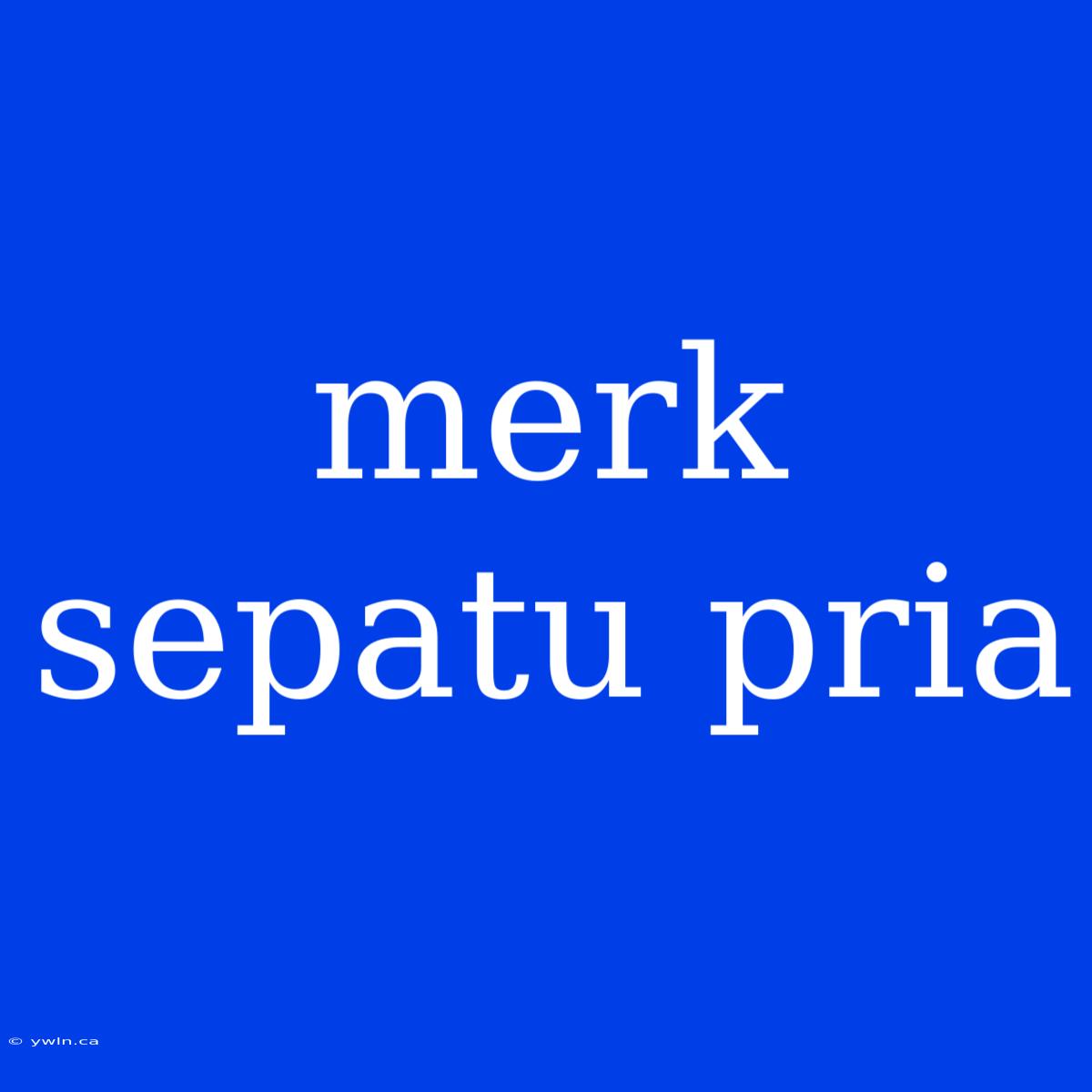 Merk Sepatu Pria