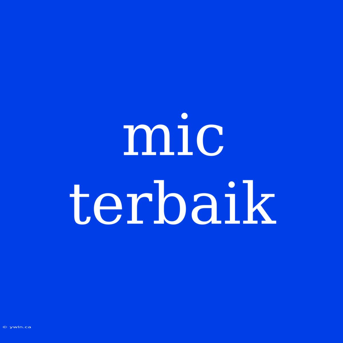 Mic Terbaik