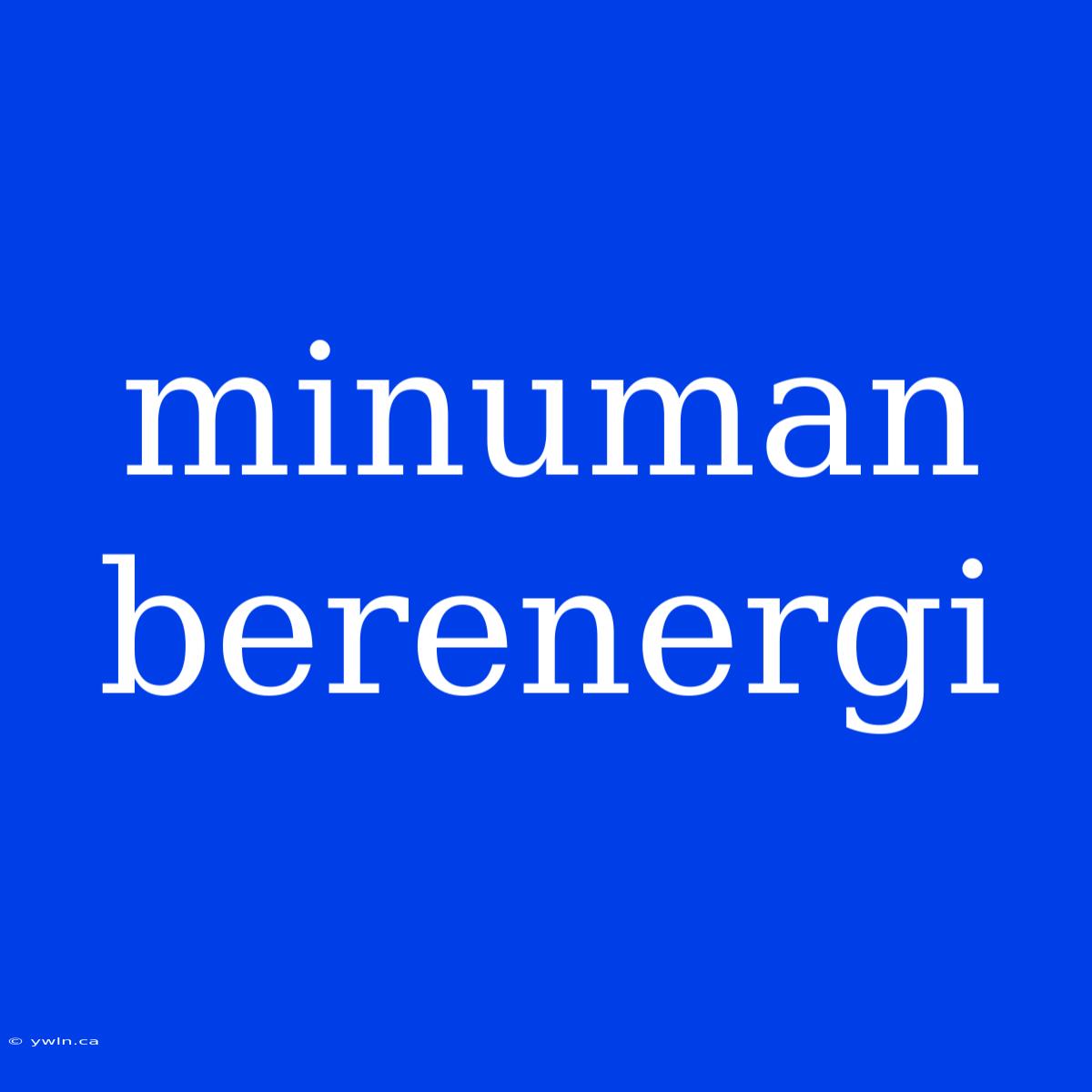 Minuman Berenergi