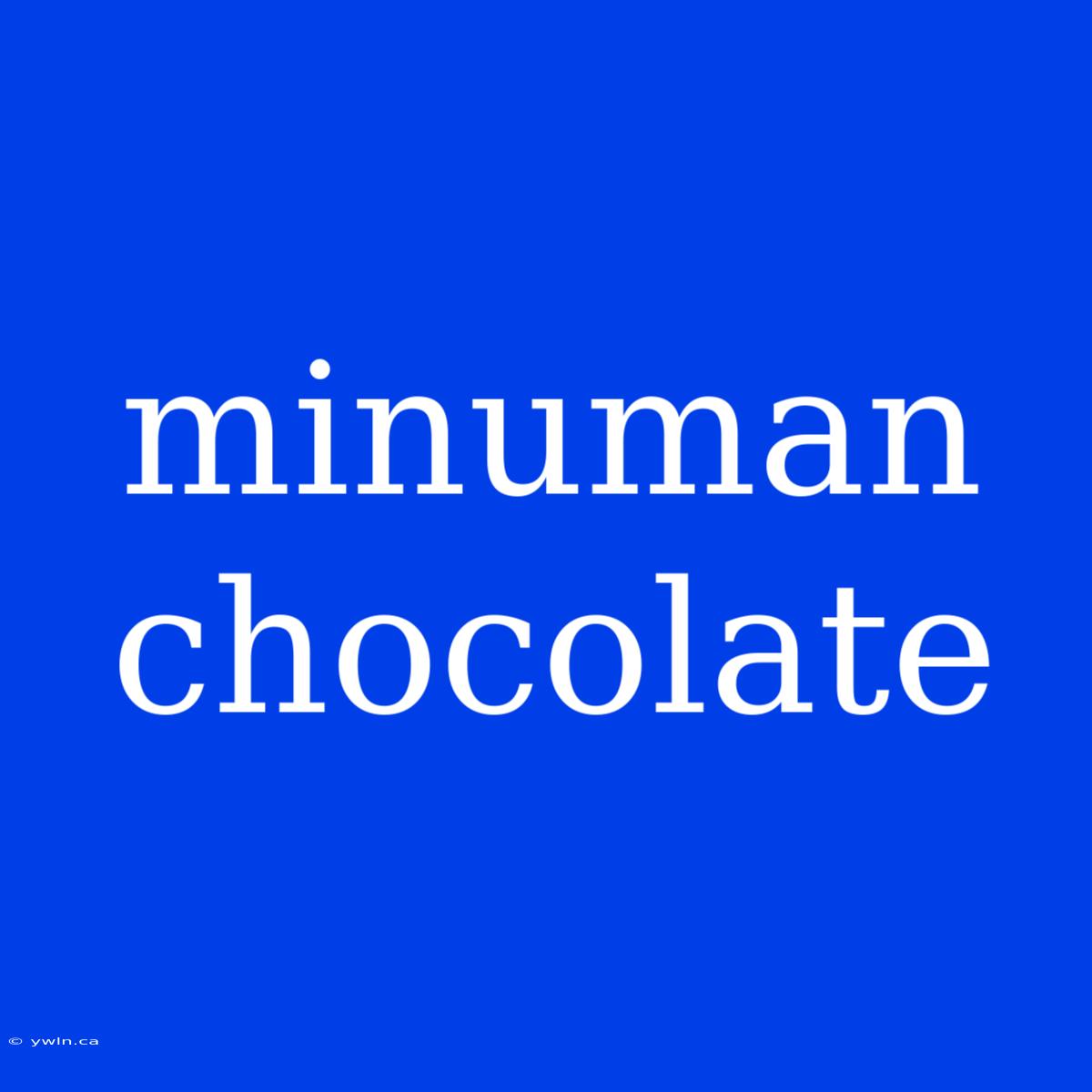 Minuman Chocolate