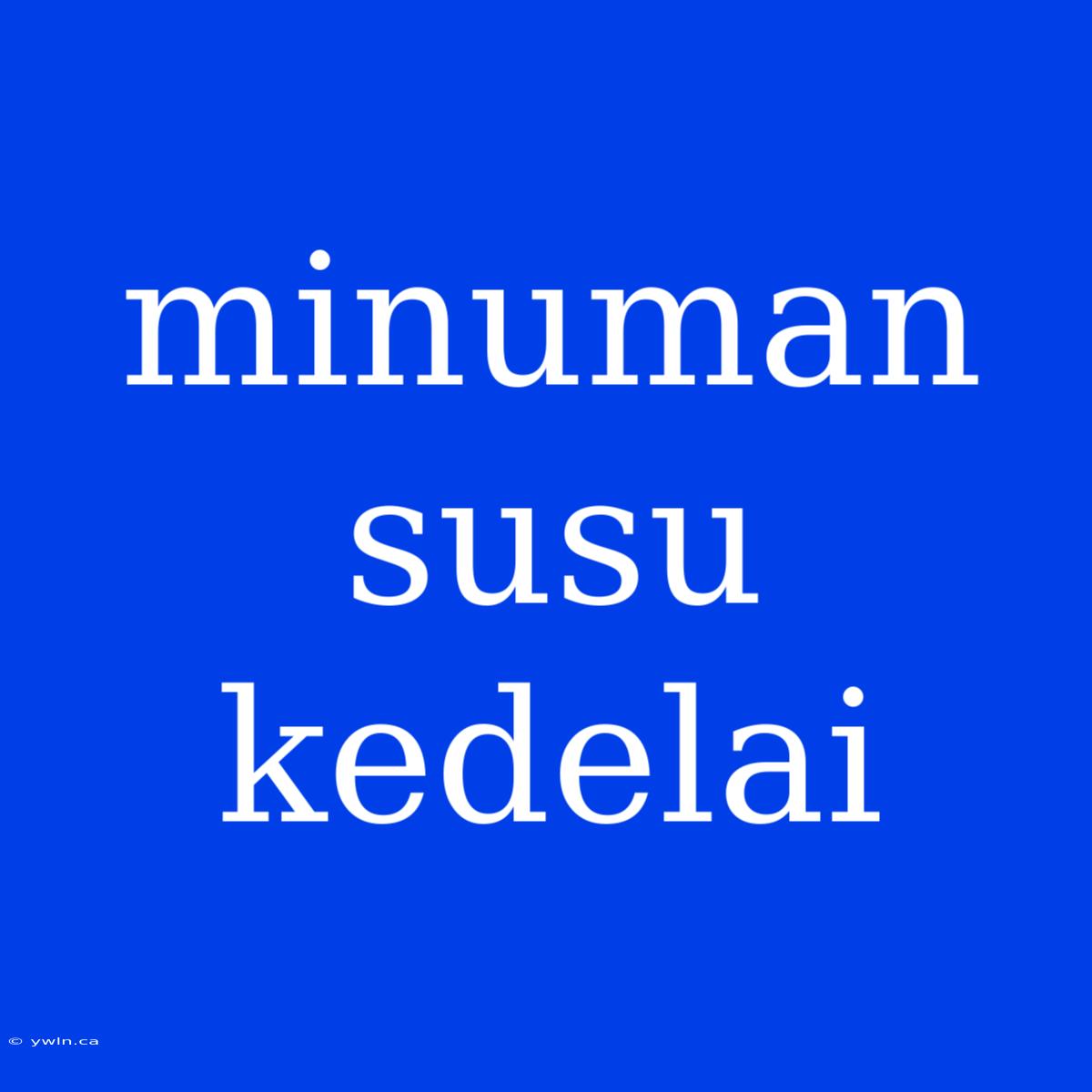 Minuman Susu Kedelai