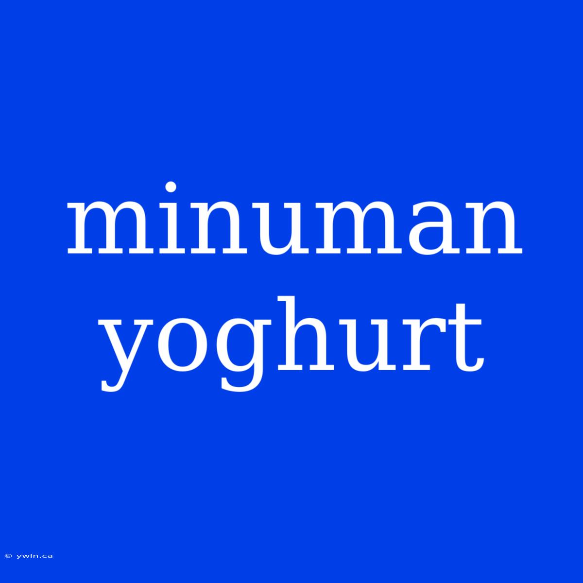 Minuman Yoghurt