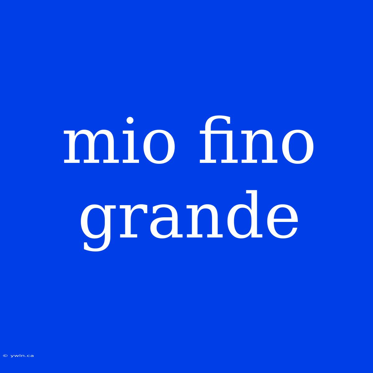 Mio Fino Grande