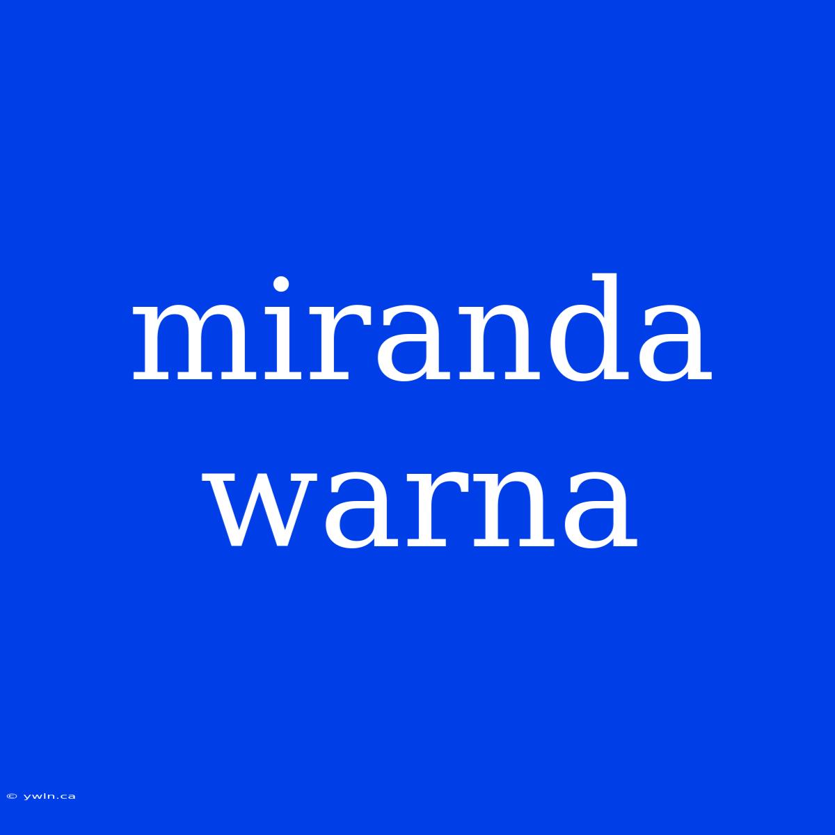 Miranda Warna