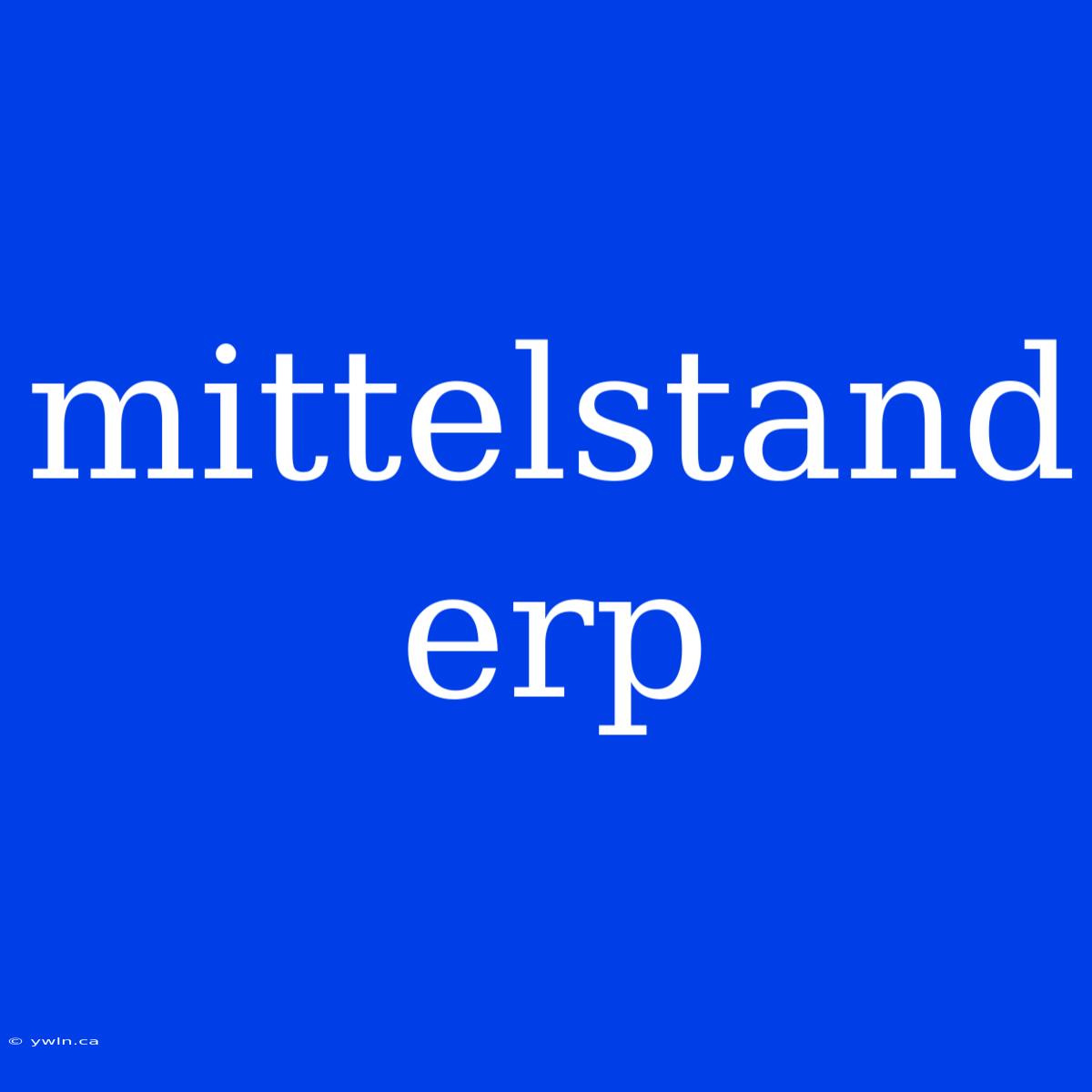 Mittelstand Erp