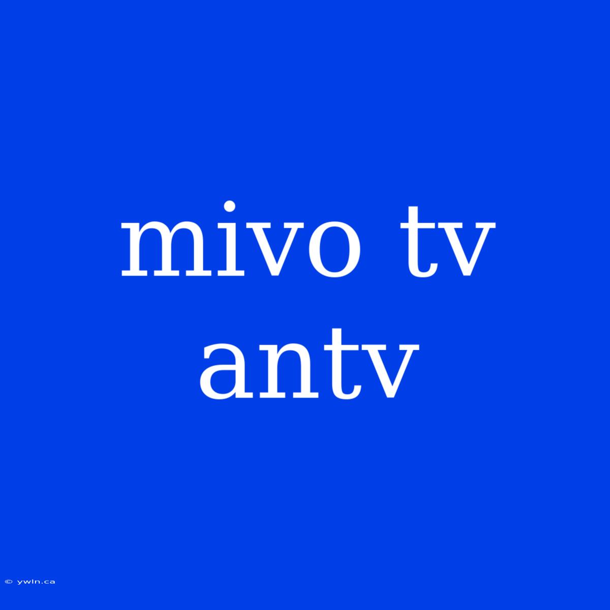 Mivo Tv Antv