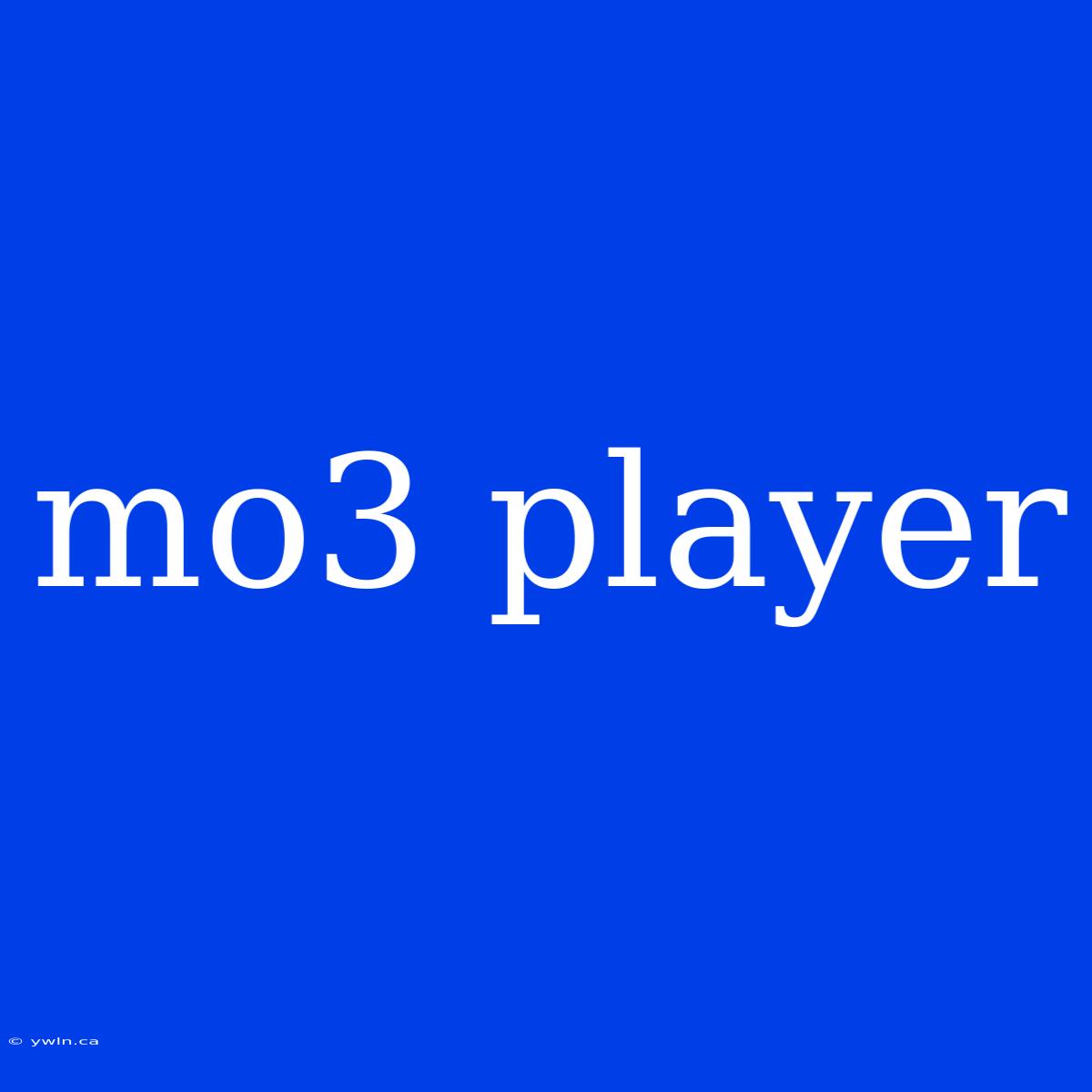 Mo3 Player