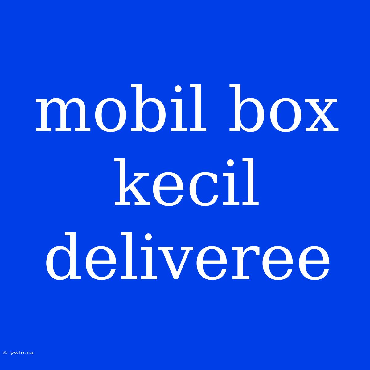 Mobil Box Kecil Deliveree