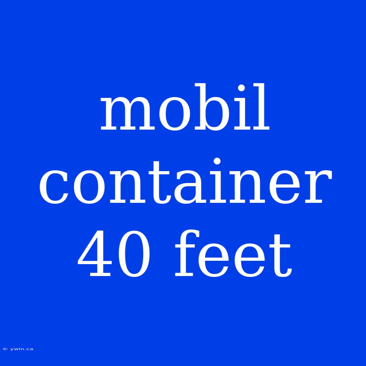 Mobil Container 40 Feet