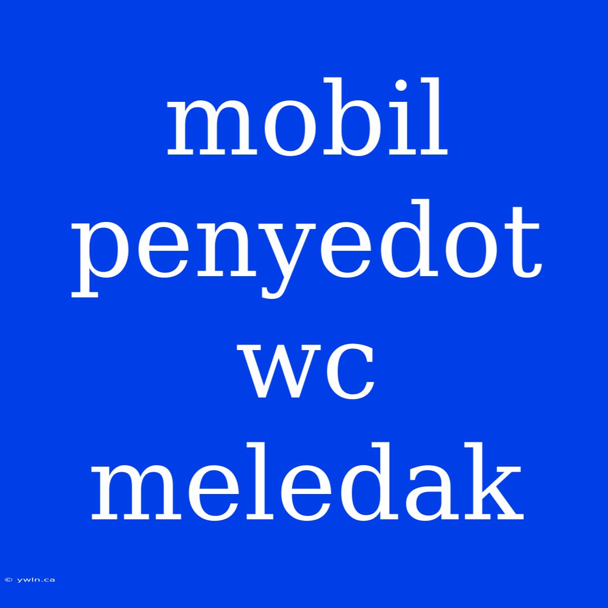 Mobil Penyedot Wc Meledak