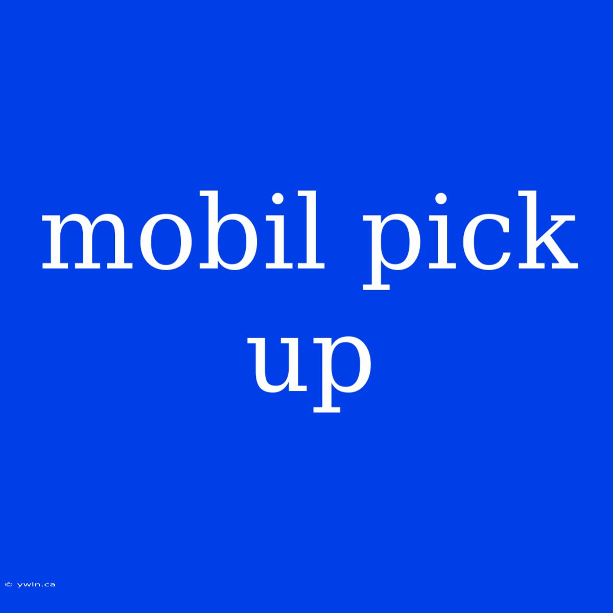 Mobil Pick Up