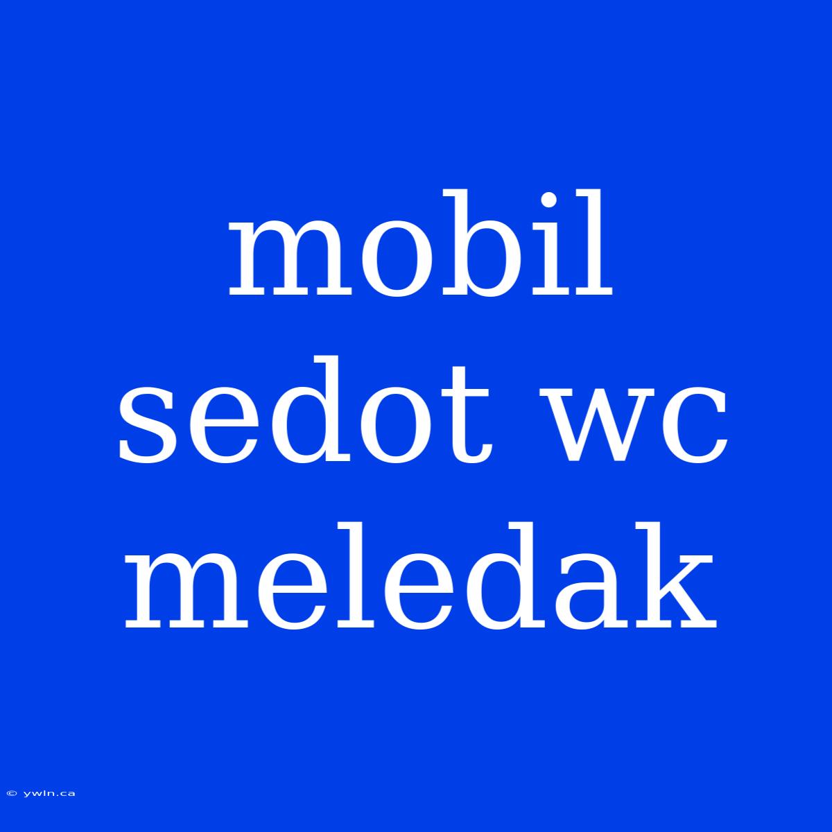 Mobil Sedot Wc Meledak