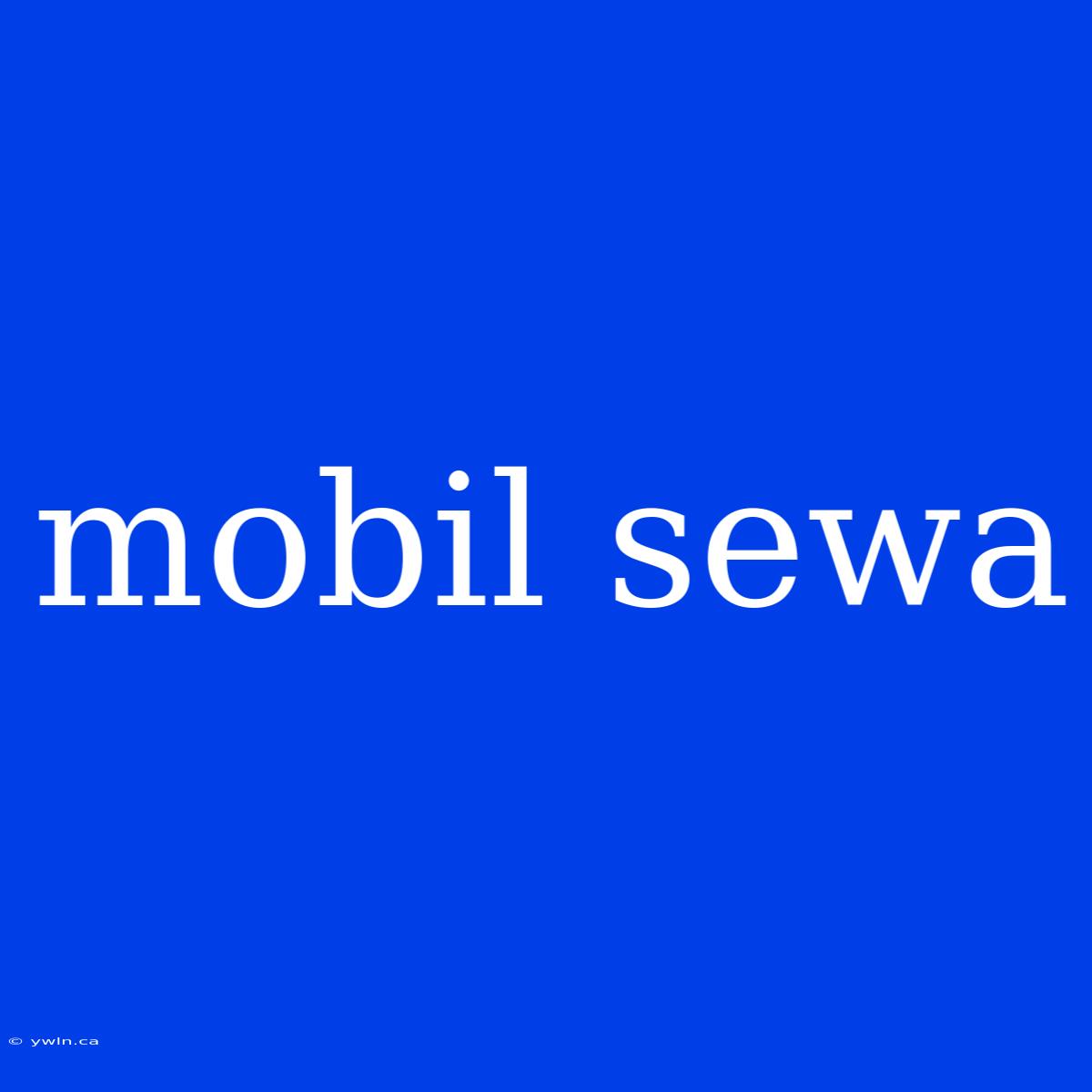 Mobil Sewa