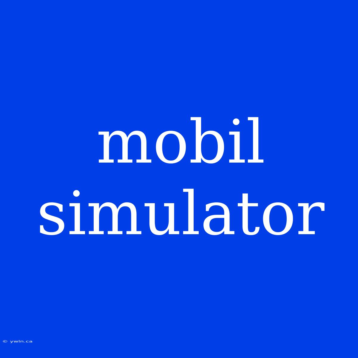 Mobil Simulator