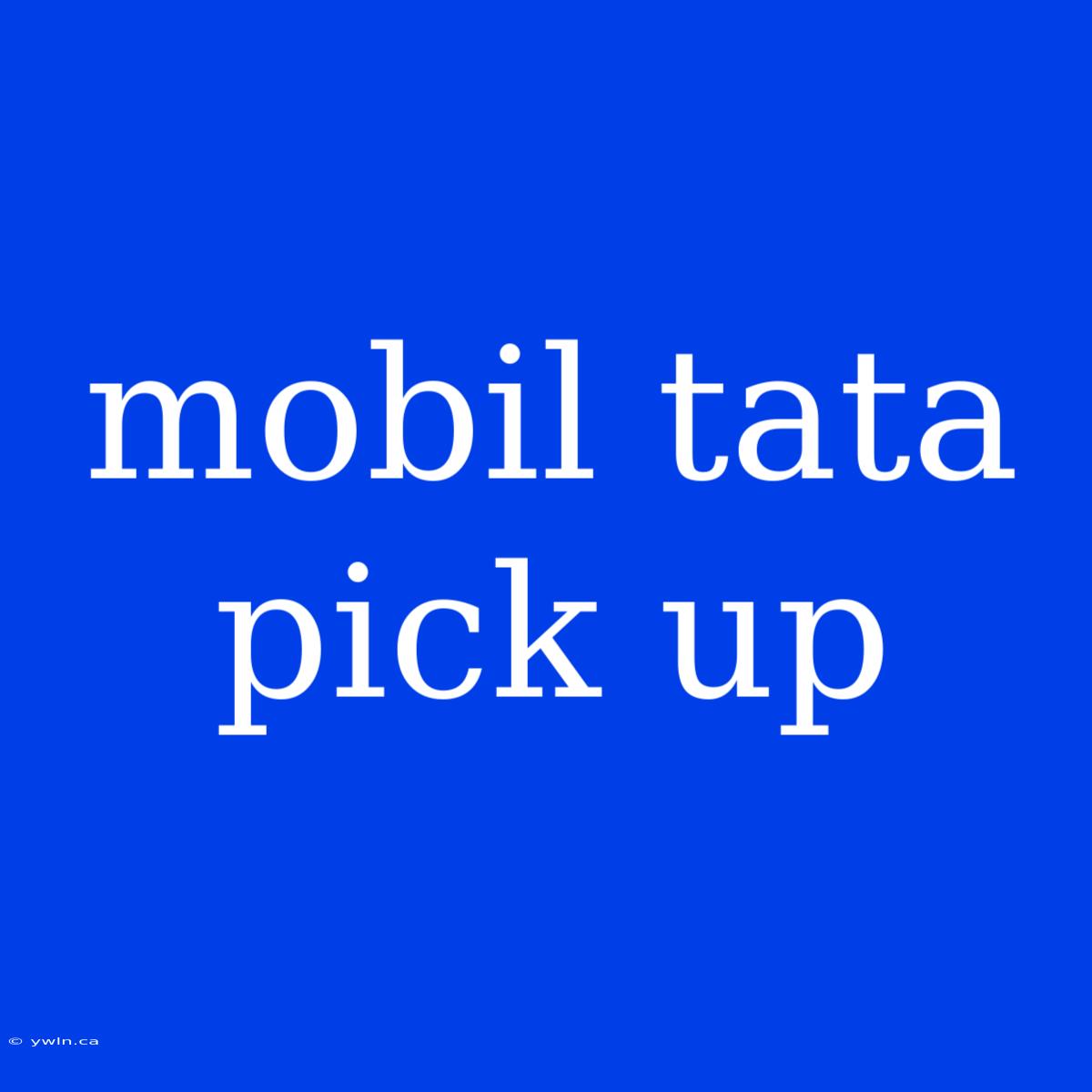 Mobil Tata Pick Up