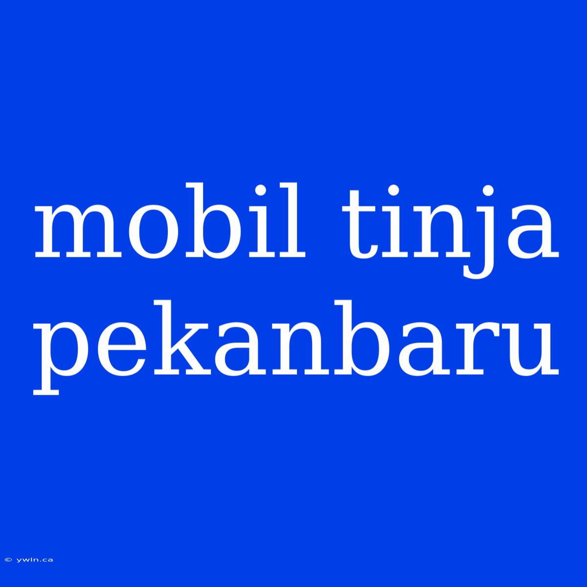 Mobil Tinja Pekanbaru