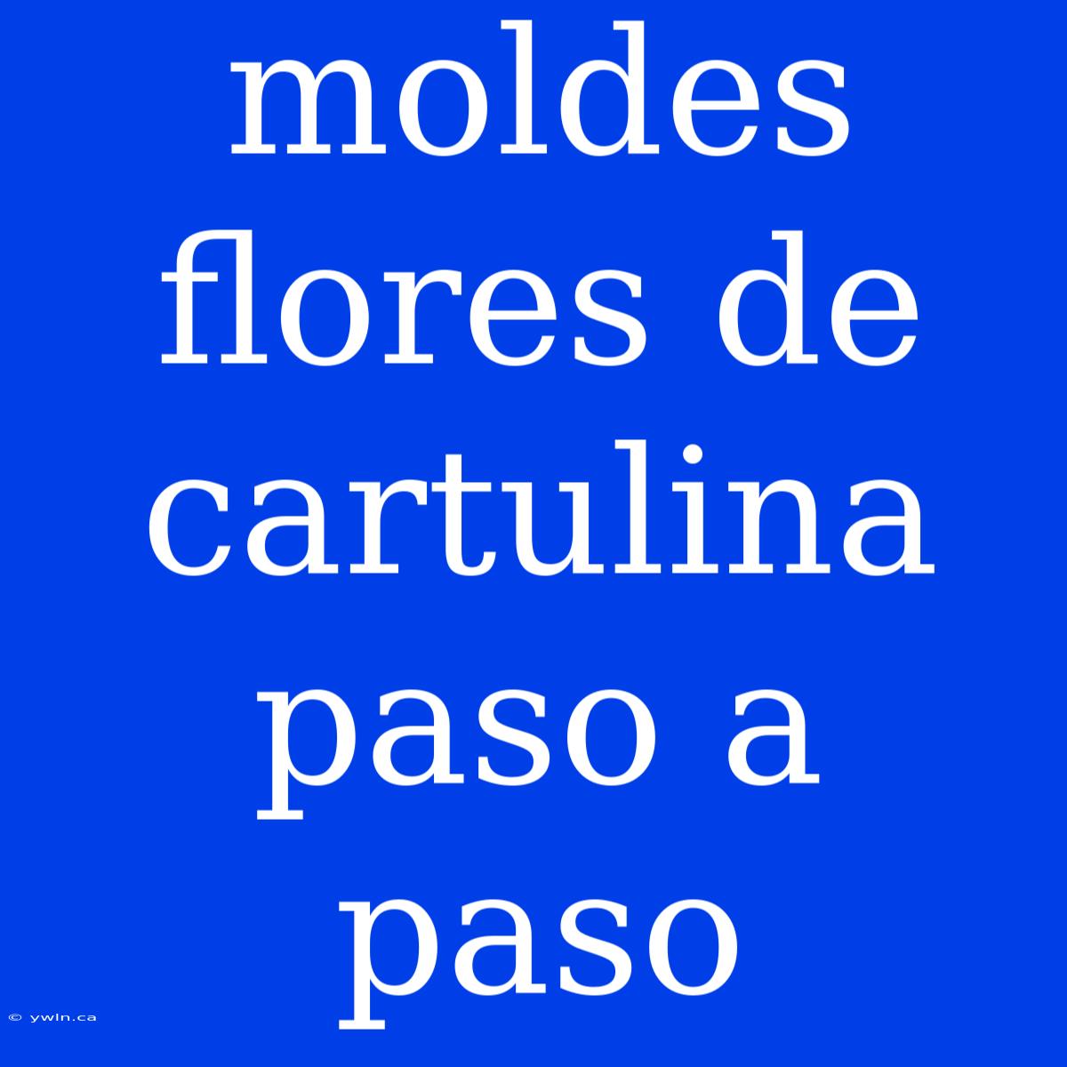 Moldes Flores De Cartulina Paso A Paso