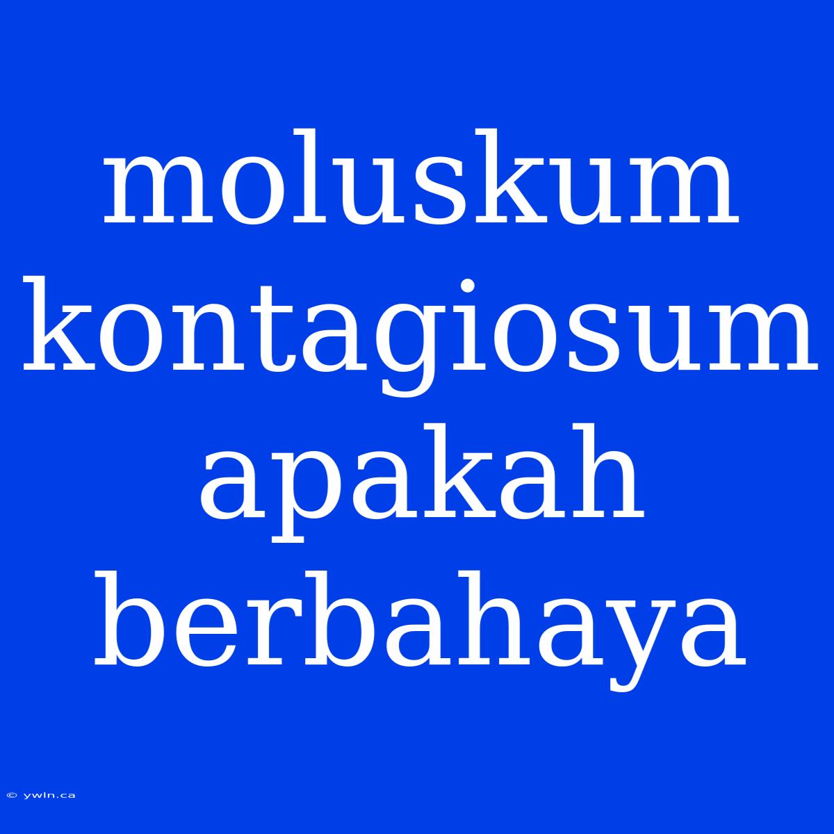 Moluskum Kontagiosum Apakah Berbahaya