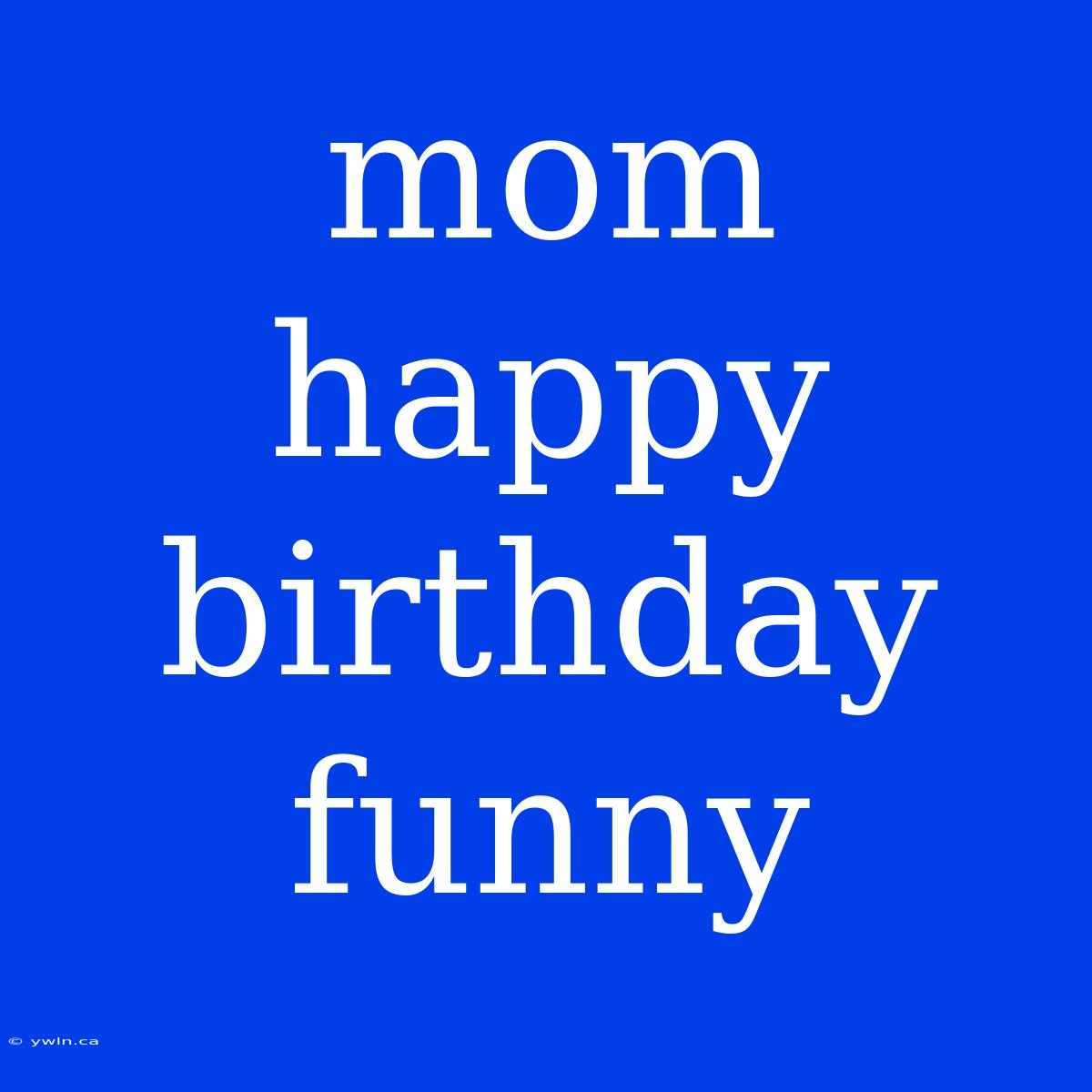 Mom Happy Birthday Funny