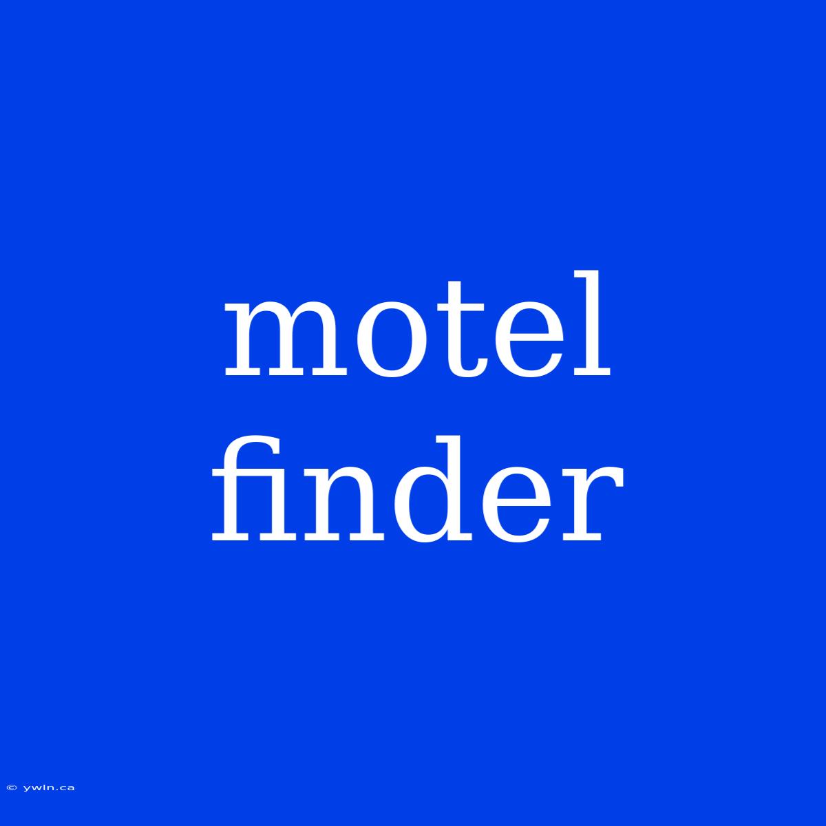 Motel Finder