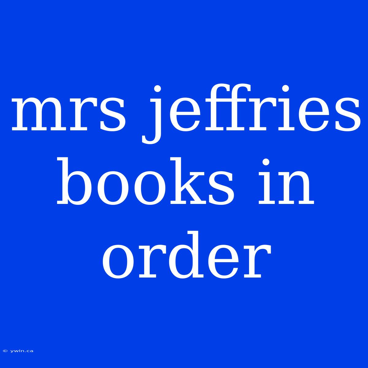 Mrs Jeffries Books In Order