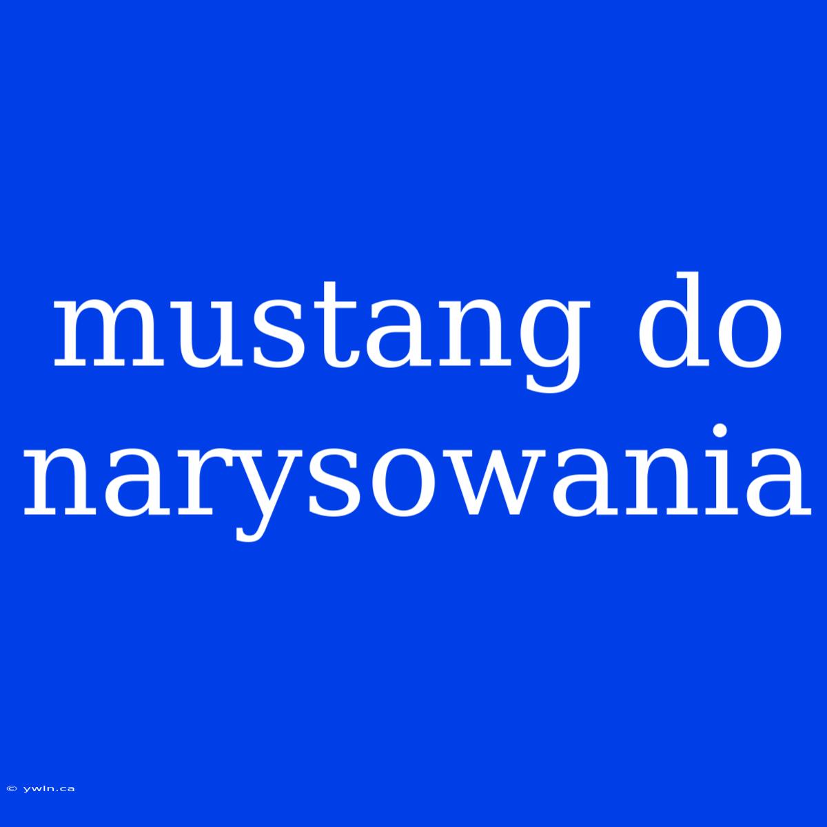 Mustang Do Narysowania