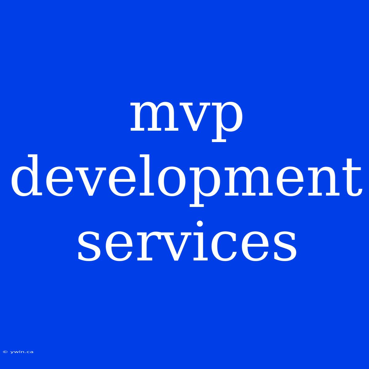 Mvp Development Services