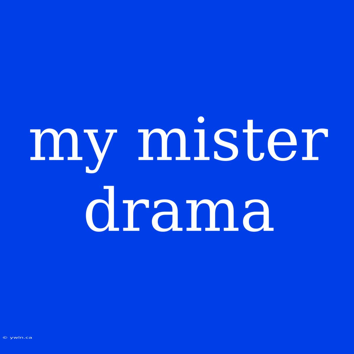 My Mister Drama