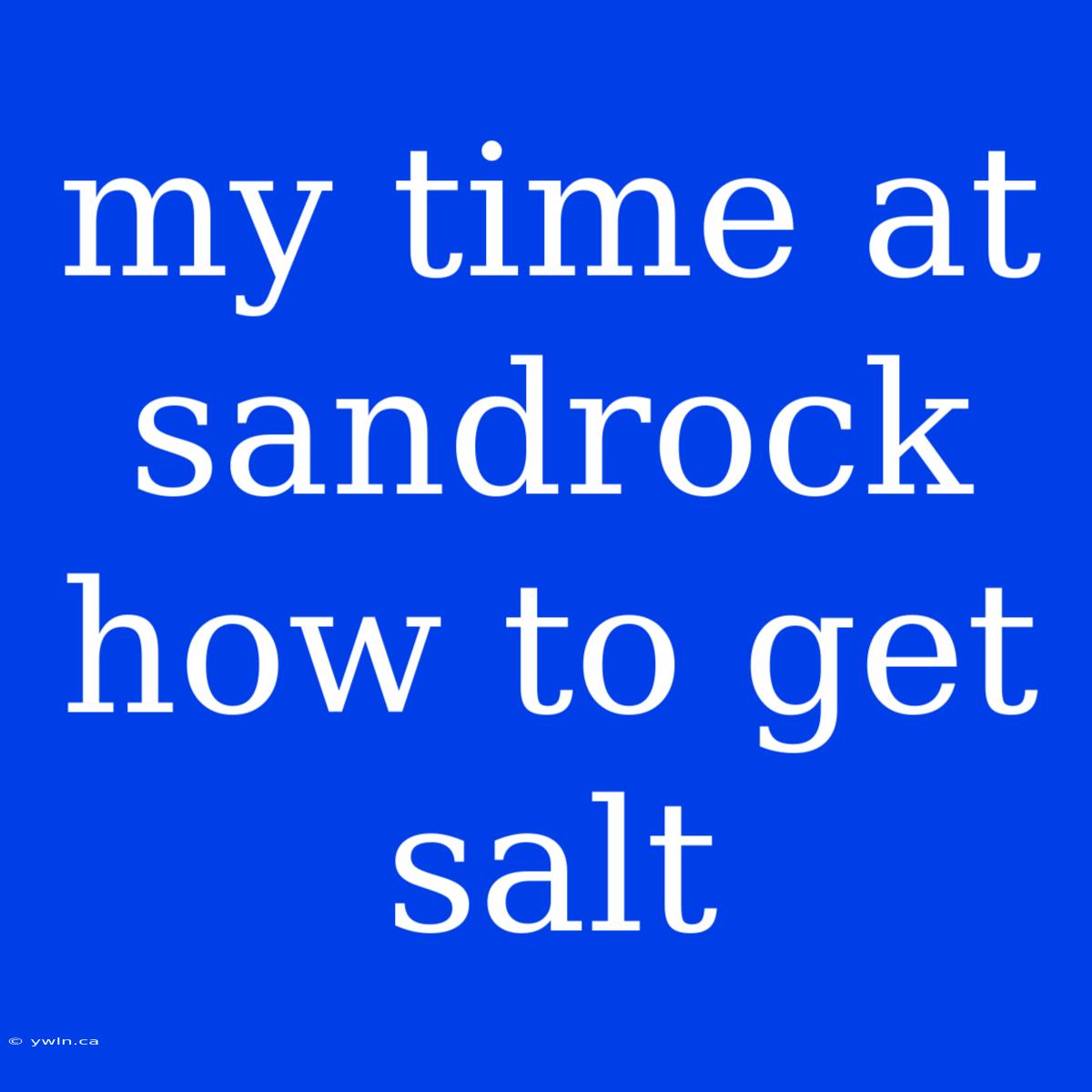 My Time At Sandrock How To Get Salt