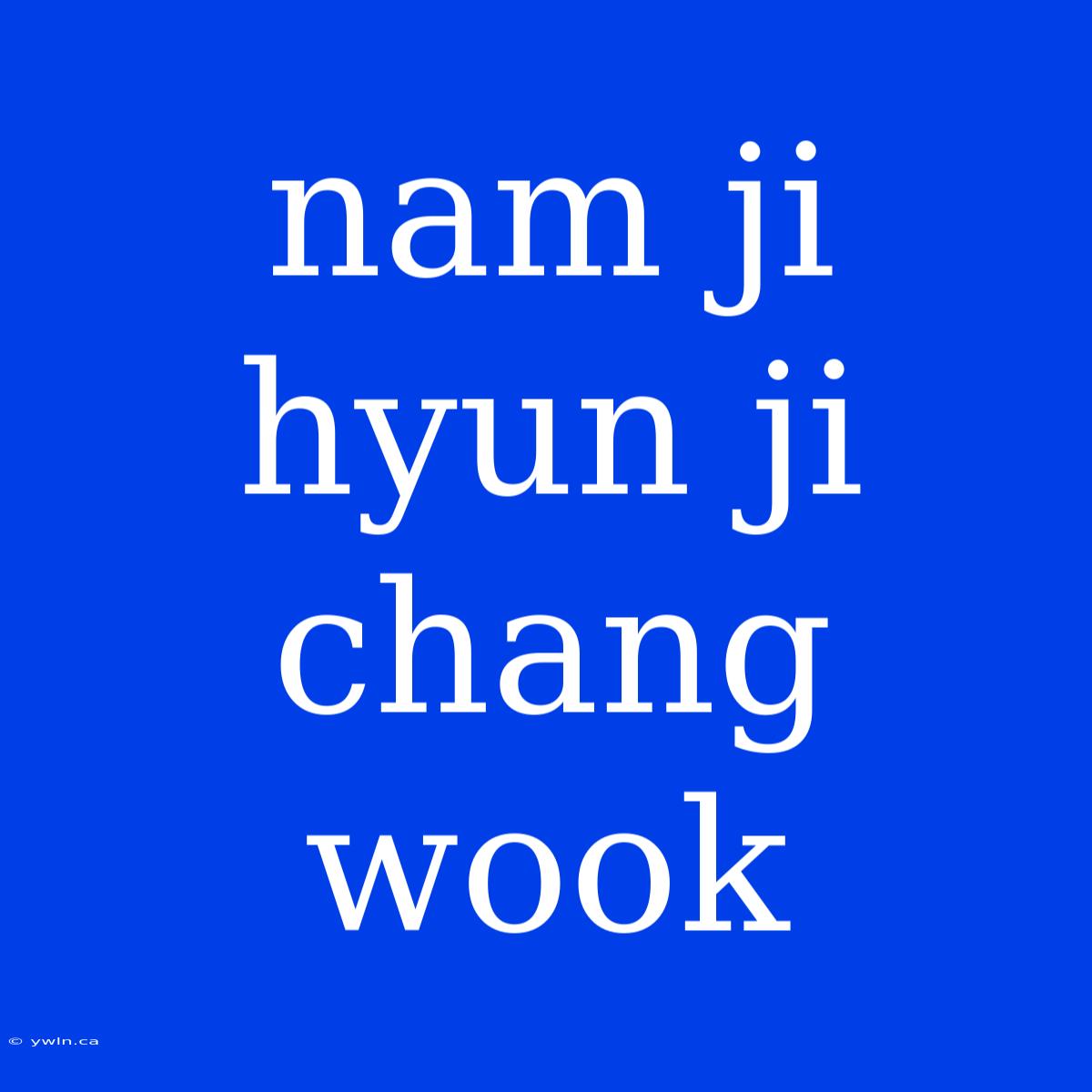 Nam Ji Hyun Ji Chang Wook