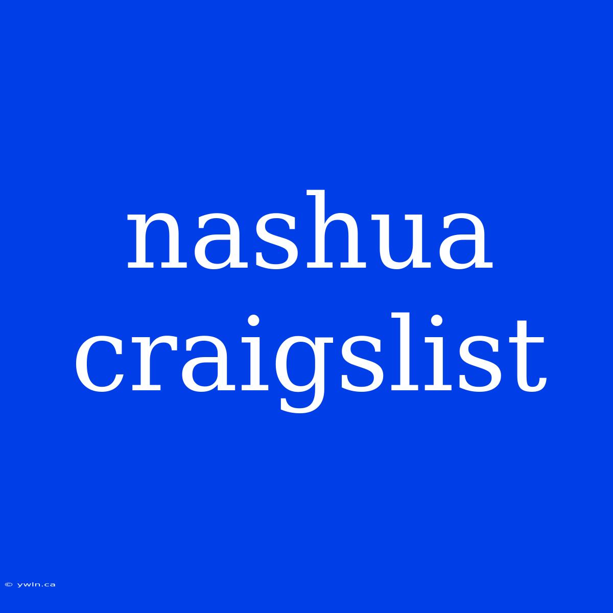 Nashua Craigslist