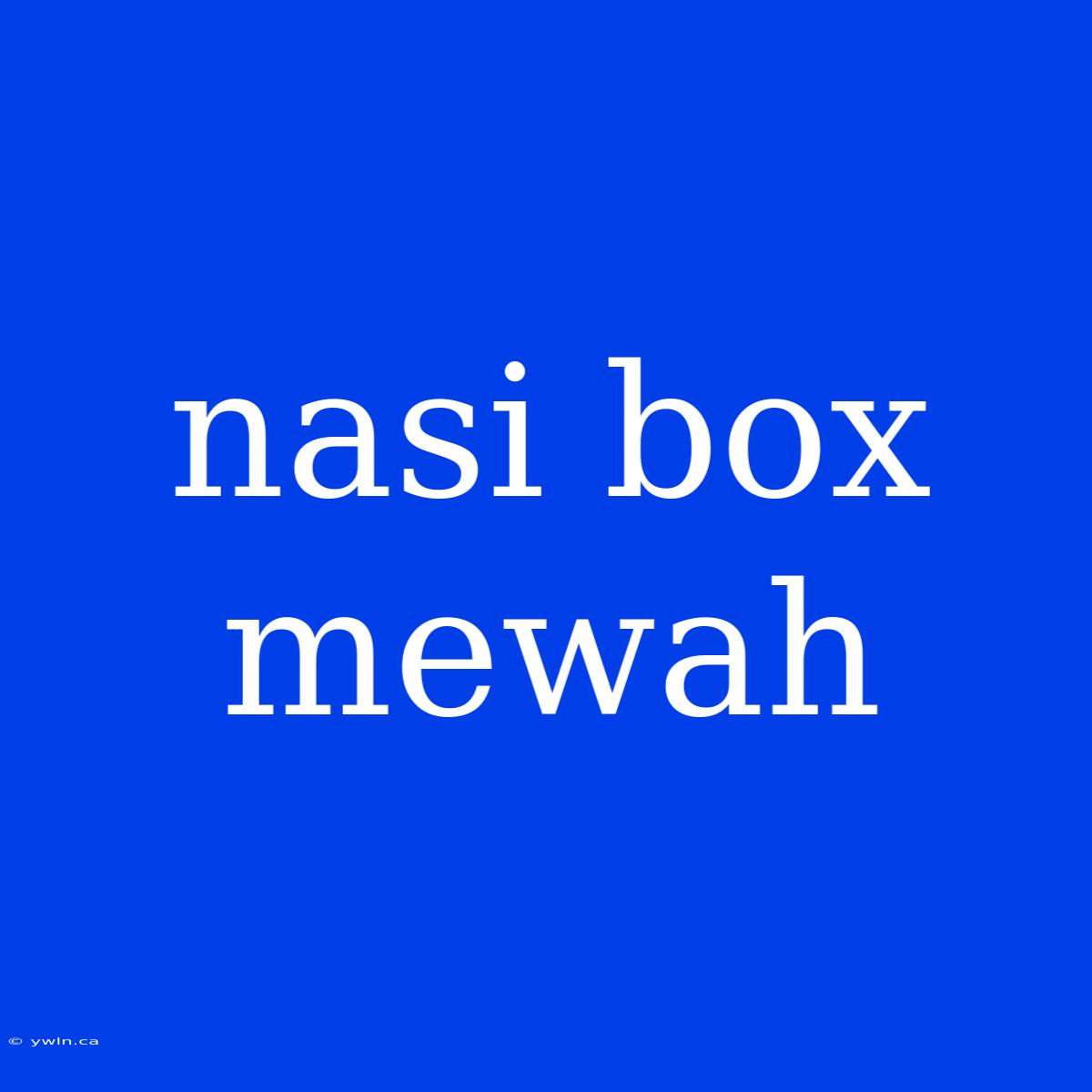 Nasi Box Mewah